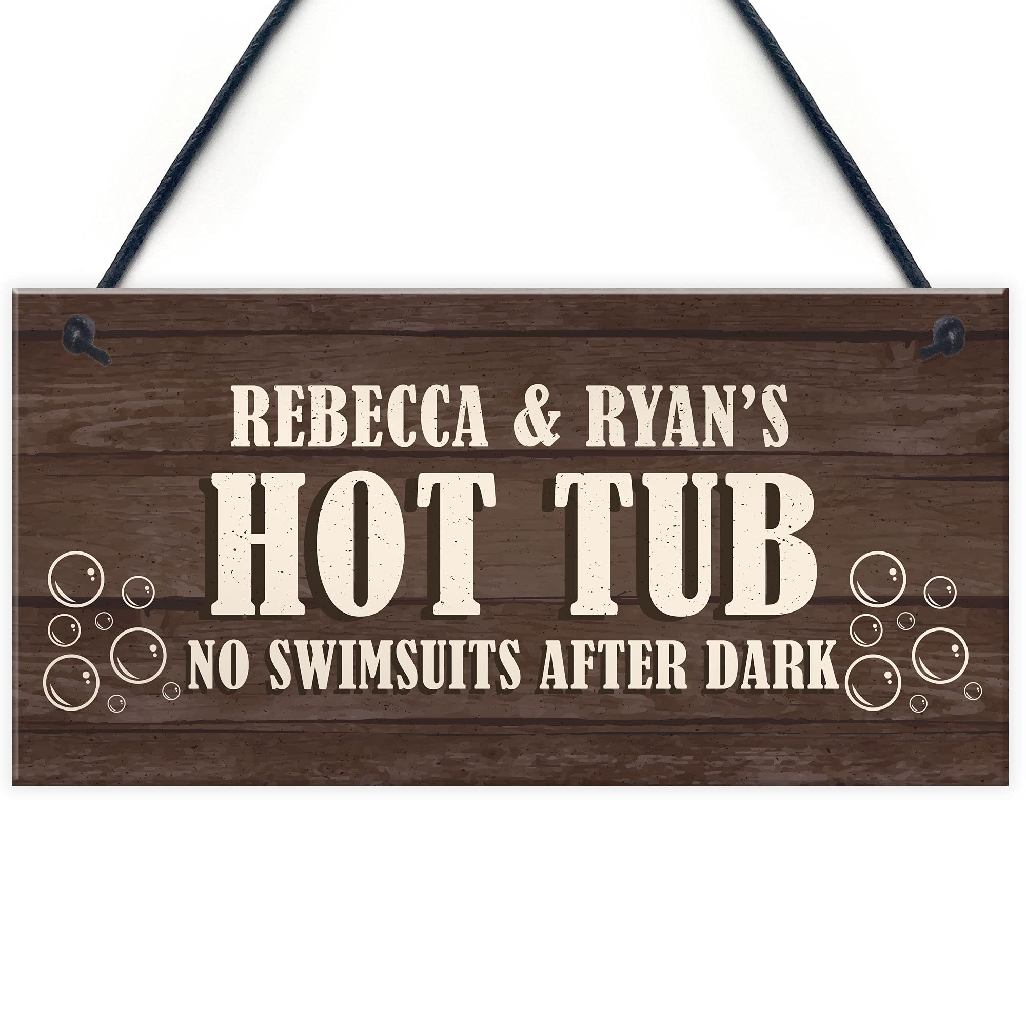Red Ocean Personalised Funny Hot Tub Signs And Plaques Novelty Hot Tub Garden Accessories