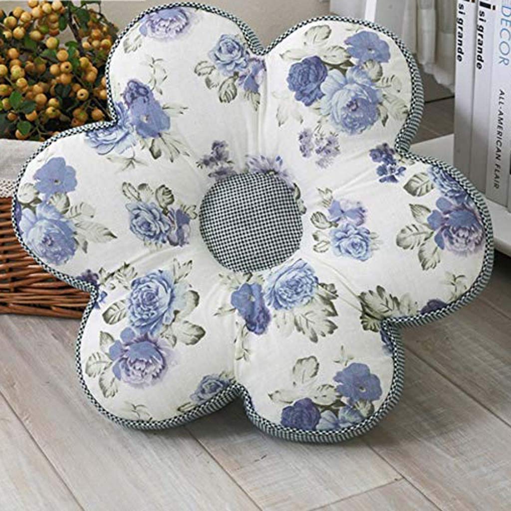 Tapisserie d'ameublement en coton épais et coussin de dos fleur idyllique pour tatami quatre saisons