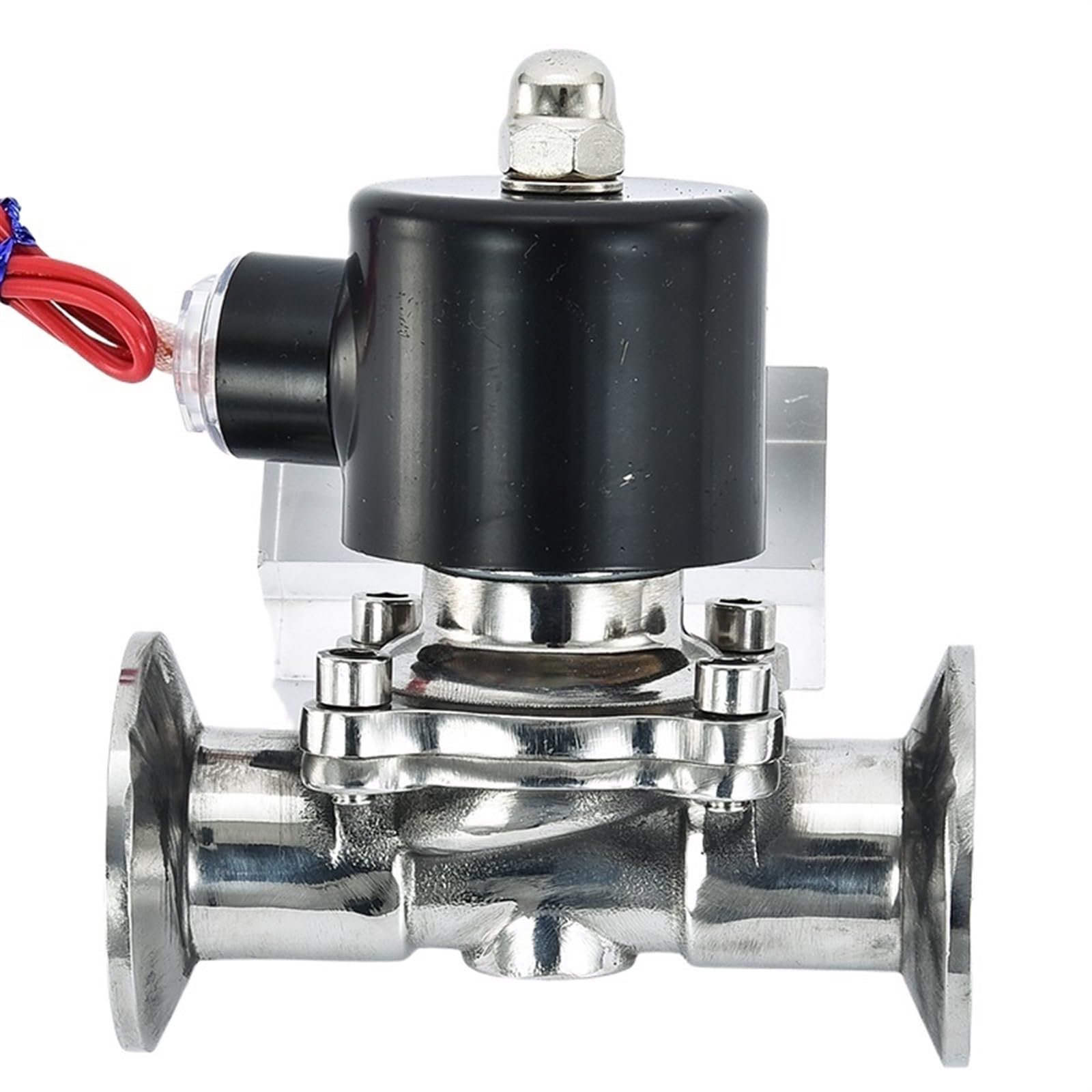 Nomally Closed Clamps Type Sanitary Solenoid Valve AC220V DC24V Food Grade Solenoid Valve(24VDC)