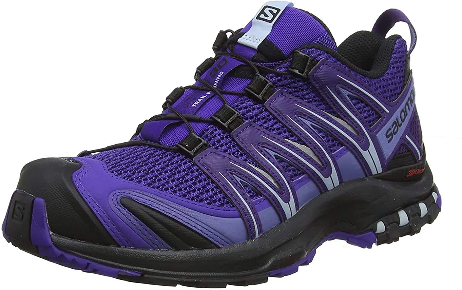 Salomon Women's XA Pro 3D W, Trail Running Shoes, Deep Blue/Parachute Purple/Black, Size 8.5