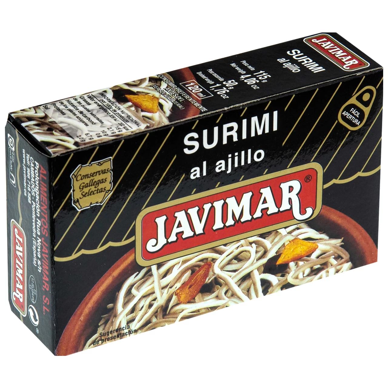 JAVIMAR Surimi-Aal-Ersatz al ajillo, Dose 50 g. 9er Pack