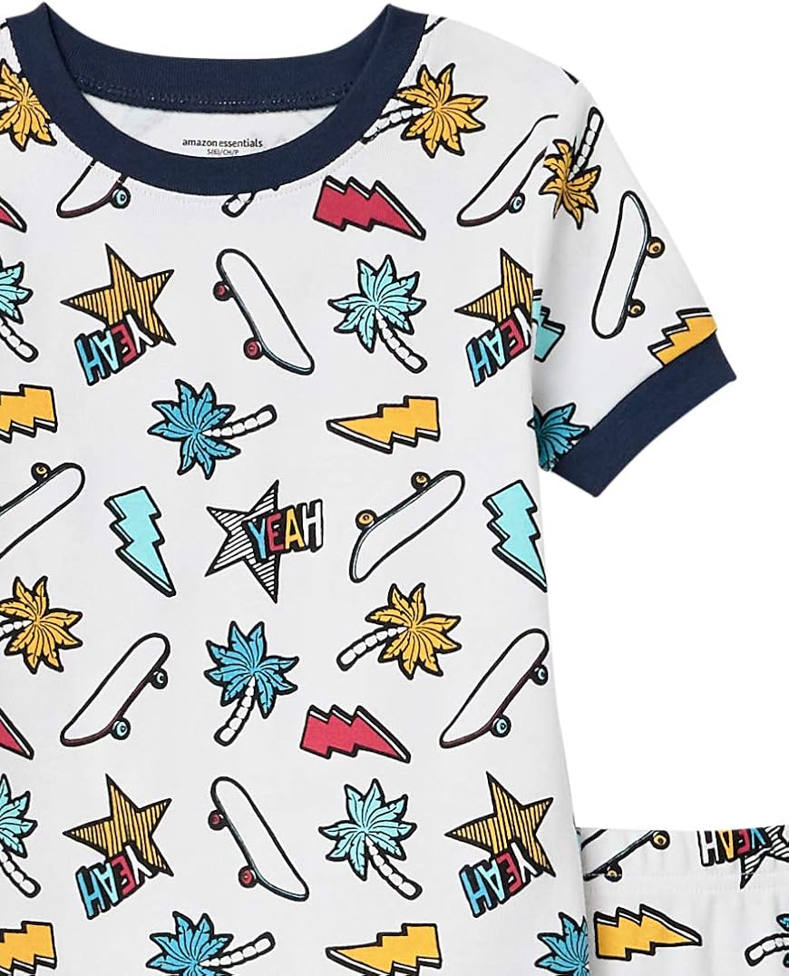  Essentials Unisex Kids and Toddlers' Snug-Fit Cotton Pajama Sleepwear Sets : Clothing, Shoes & Jewelry