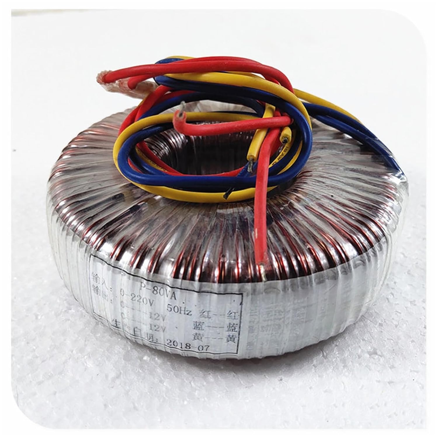 1pcs 80W Pure Copper toroidal Transformer Dual 9V 12V 15V 18V 20V Dual 22V Dual 24V Size 105x33x40(Single 18V)