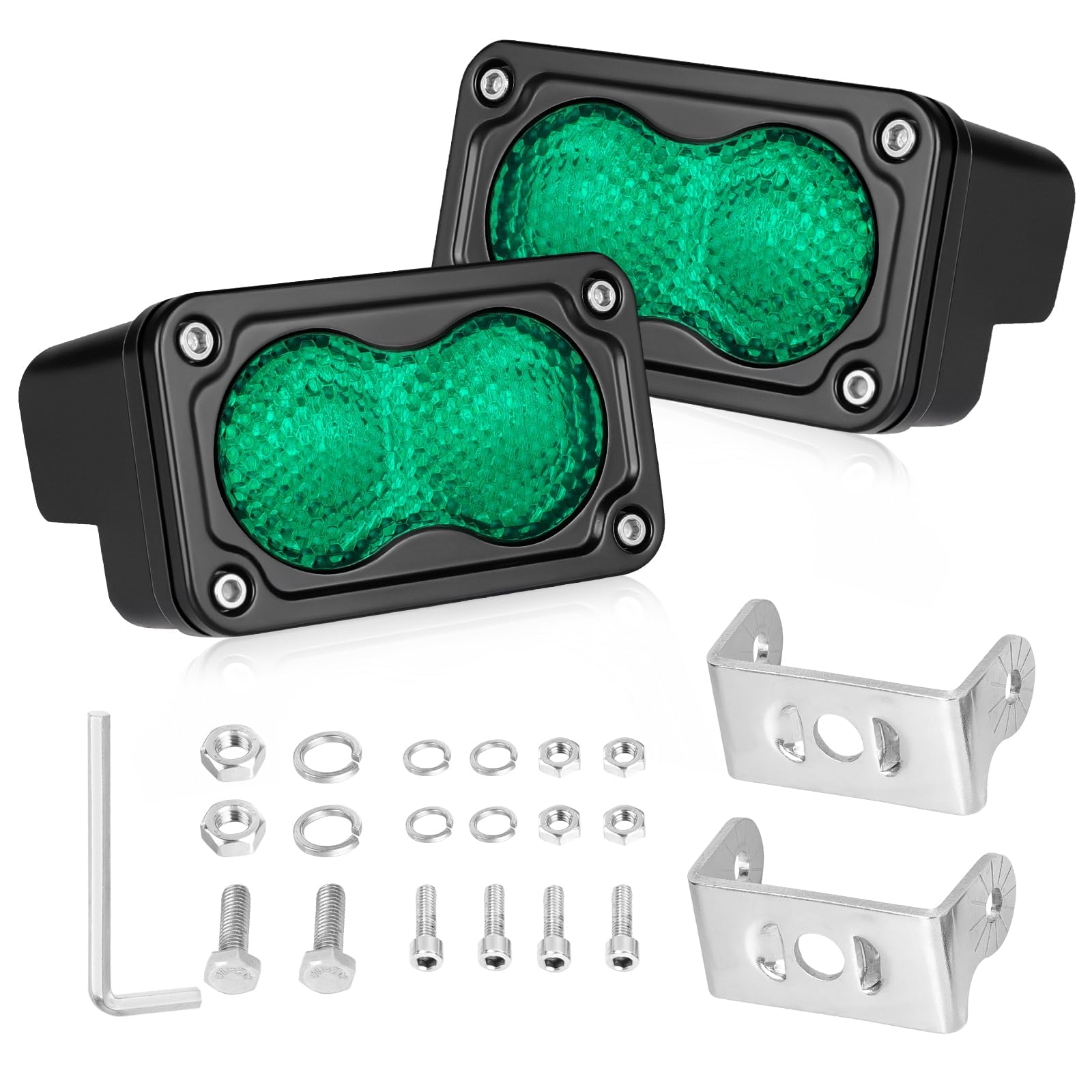 Green LED Pods 3" 40W Diffused CREE LED Pod Lights