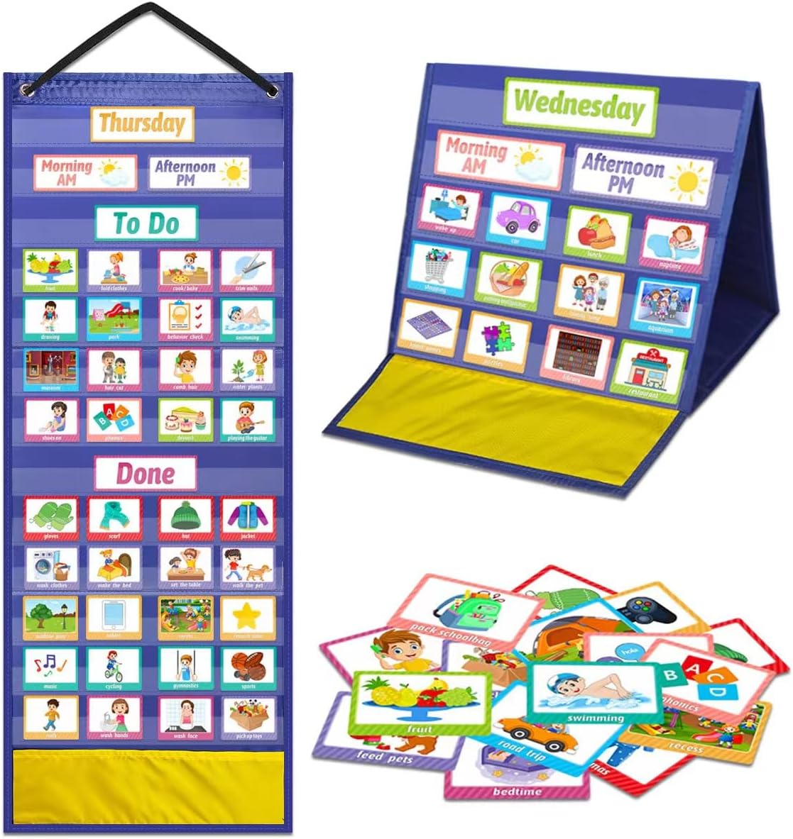 Amazon.com: Visual Schedule Chart for Kids Daily Calendar Weekly ...