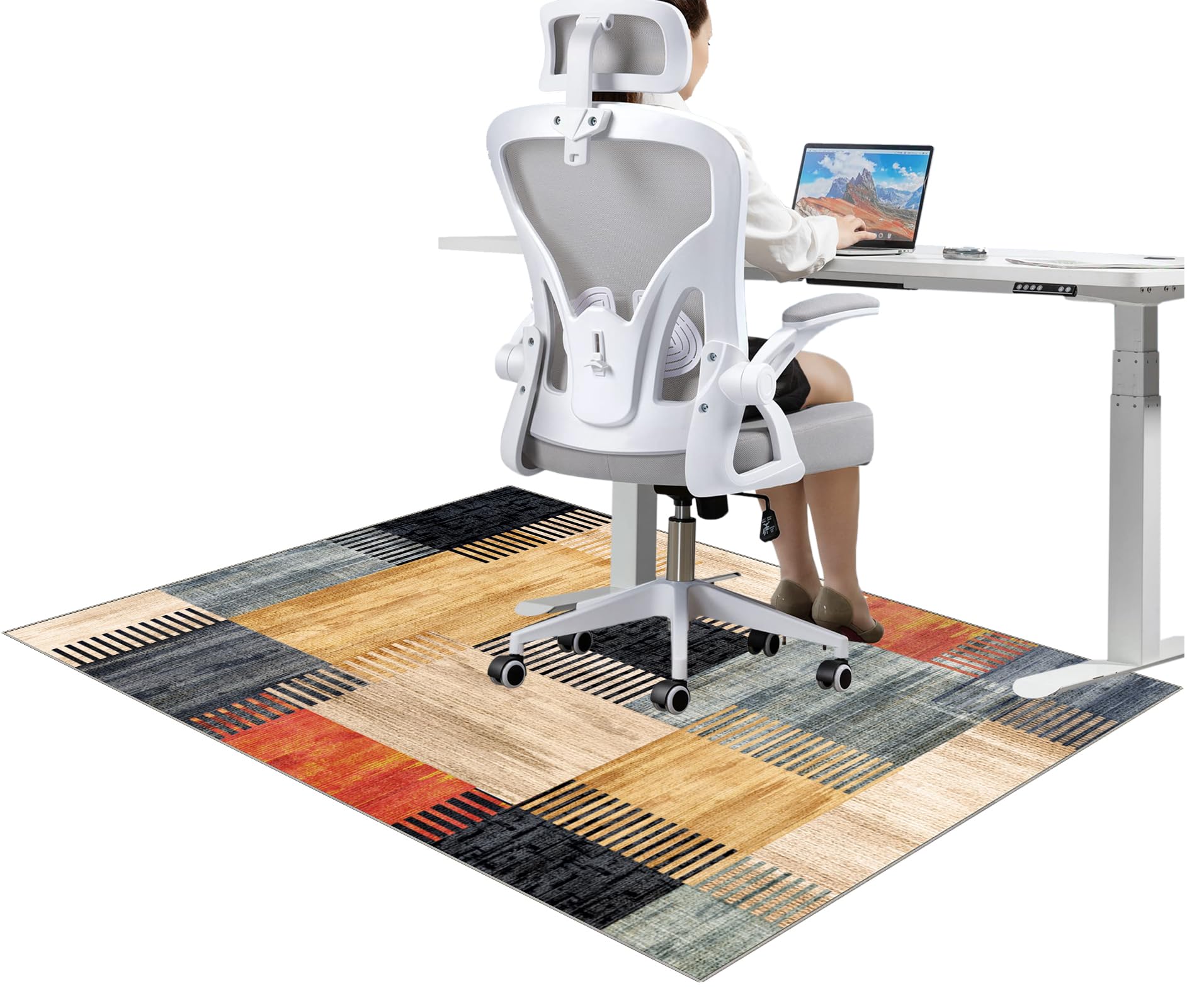Office Gaming Chair Mat for Hardwood Floor floor protector for rolling chair, Computer Chair Mat for Home Office Gaming Room Chair Mat for Carpet Desk Chair Mat for Carpeted Floors 70 x 90 cm