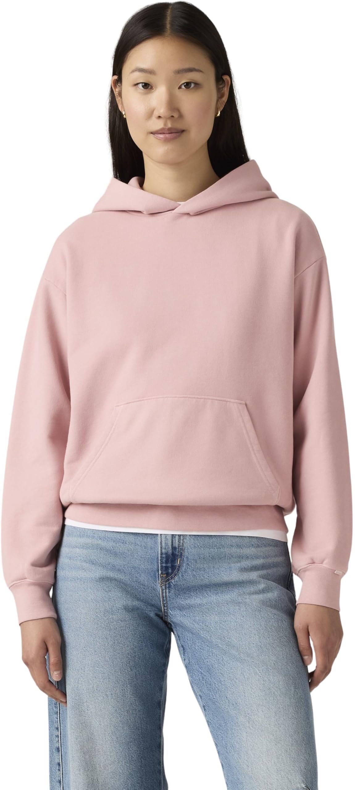 Levi's Women's H225 Garment Dye Zephyr - Pink Hoodie Heritage With Kangaroo Pocket In Vintage Look, Pink (H225 Garment Dye Zep), Xl