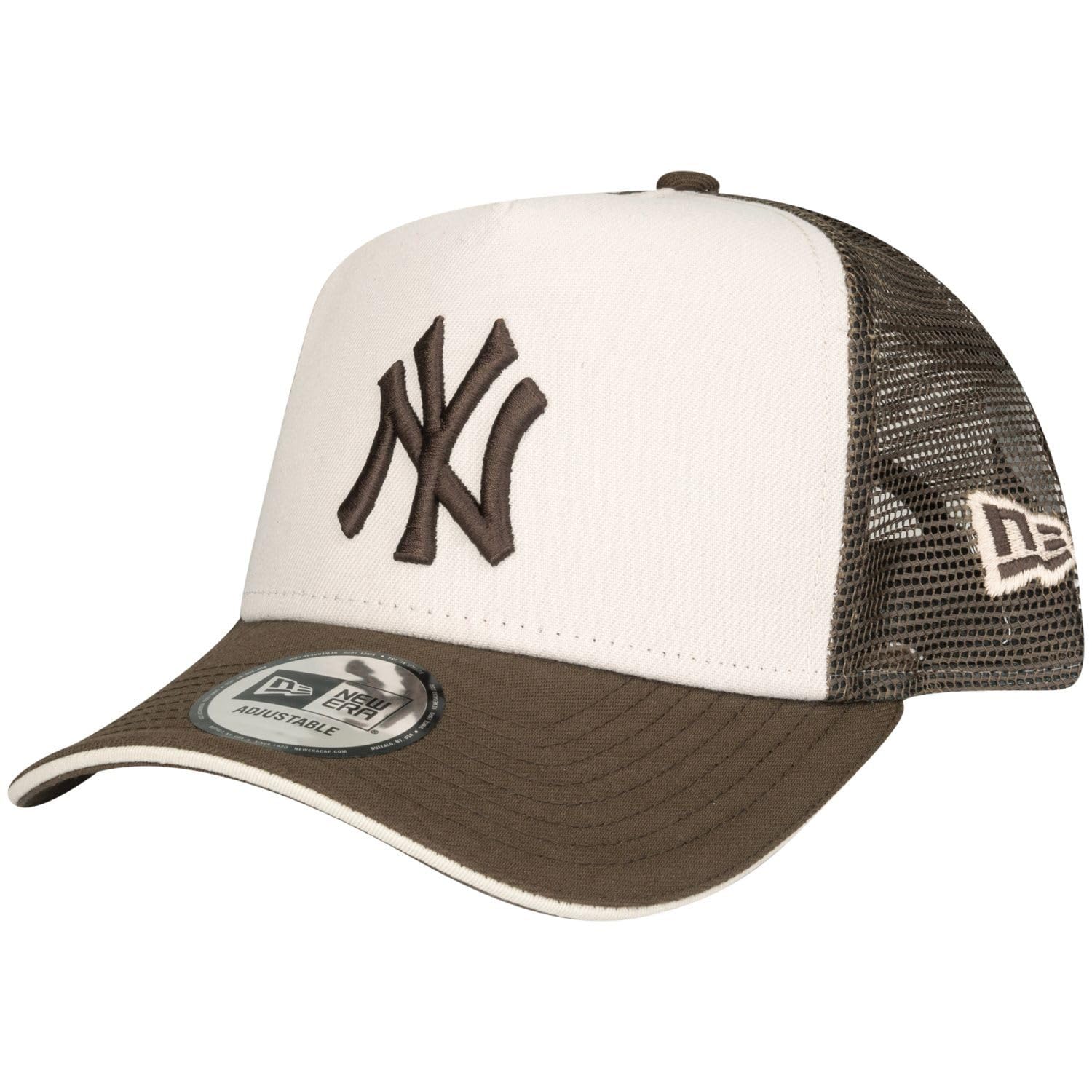 New Era A-Frame Trucker Cap - New York Yankees Beige Walnut