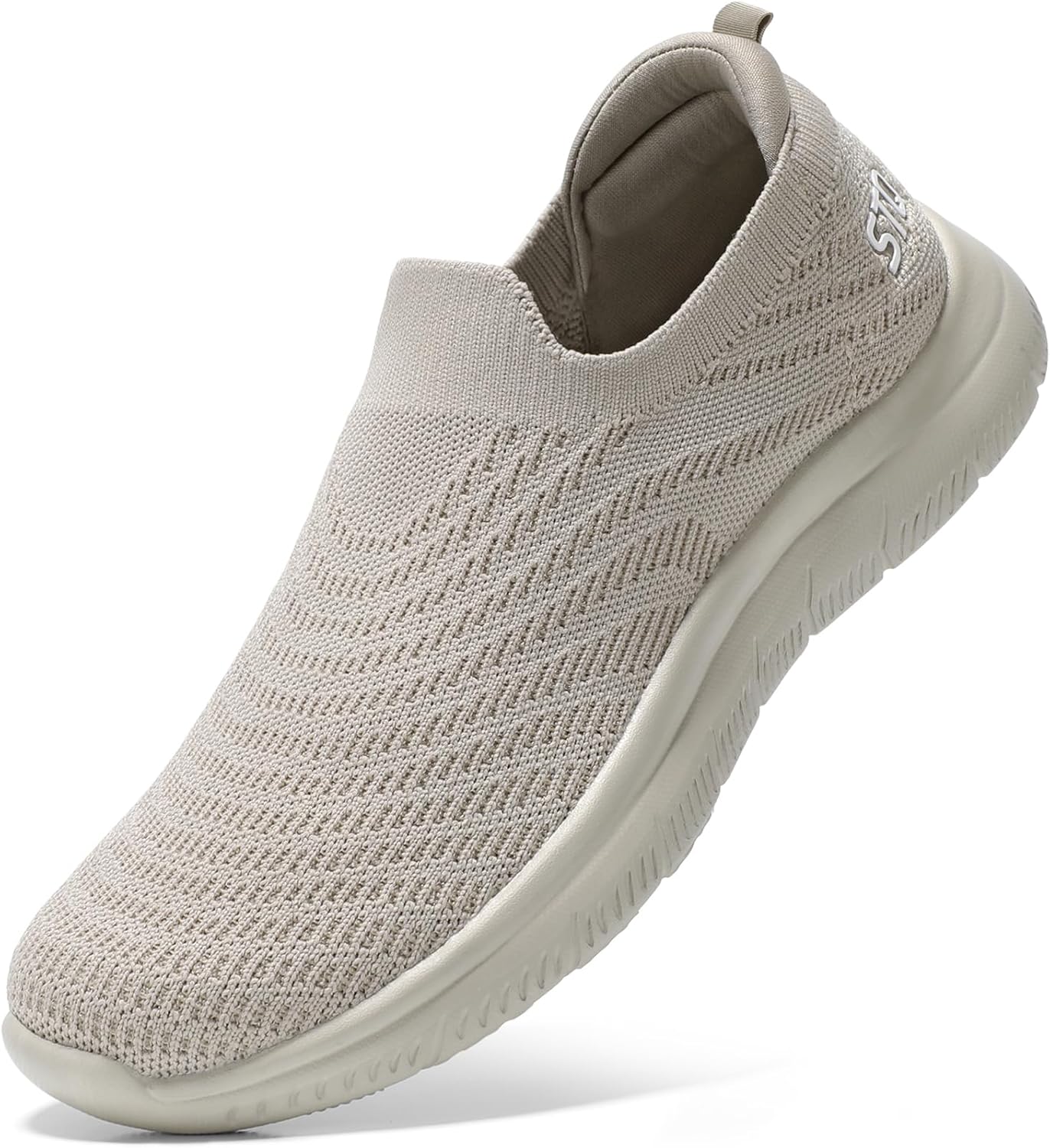 STQ Walking Shoes for Women Arch Support Comfort Lightweight Slip on Sneakers with Memory Foam