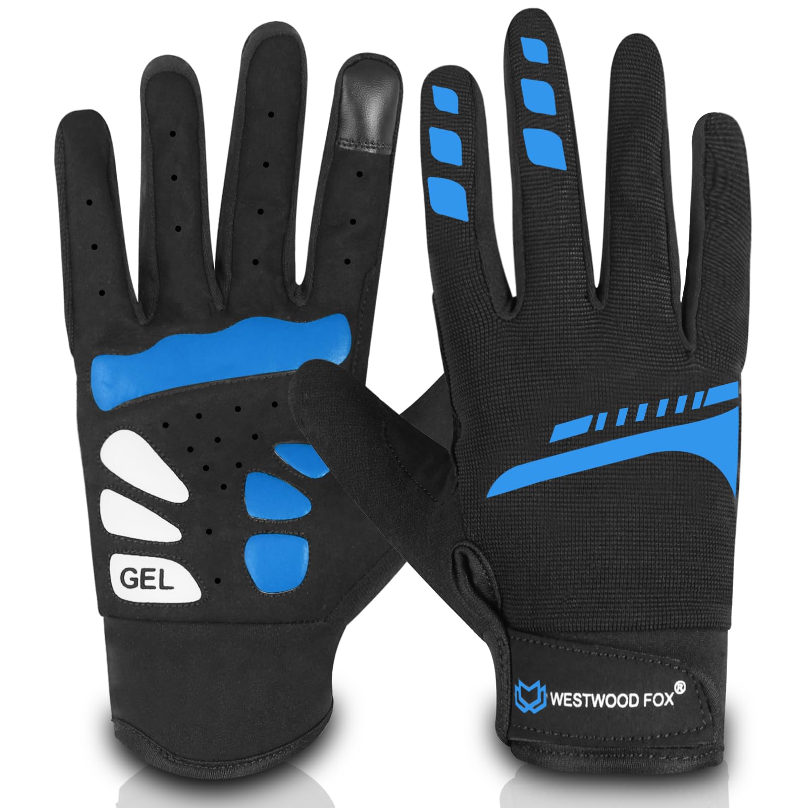 WESTWOOD FOX Cycling Gloves for Men and Women, Non-Slip Gloves, Breathable, for MTB, BMX, ATV, Road Racing, Cycling, Climbing and Outdoor Sports