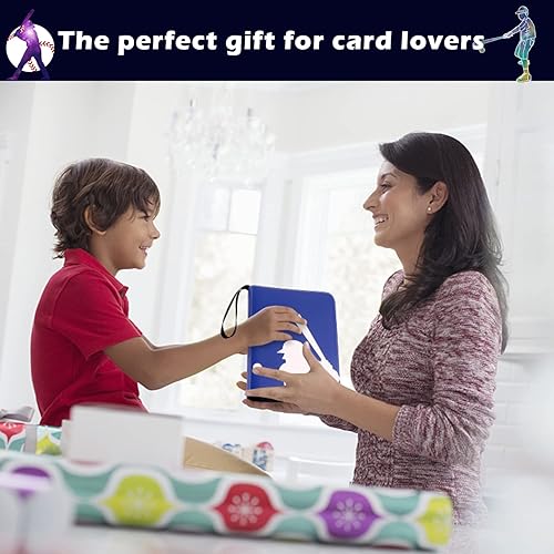 Miniatura 6 de Carpeta de tarjetas de béisbol, tarjetas comerciales deportivas 2024-2025 con soporte para álbum, 400 bolsillos, protectores de almacenamiento para