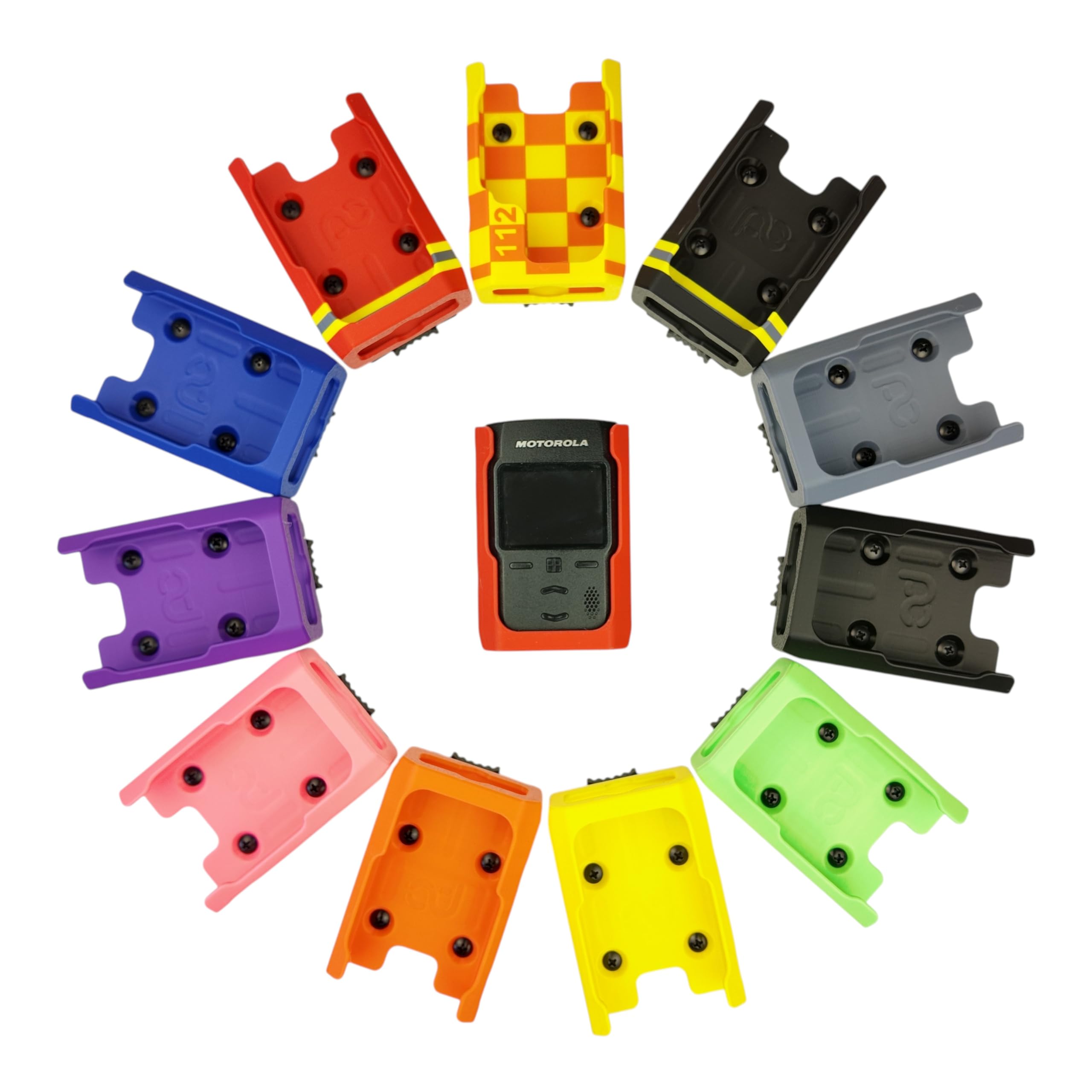 PROTEX-ON Holster für Motorola Advisor TPG2200 mit Heavy-Duty-Clip (Version 3) (Sonderedition : Feuerwehr Hose)
