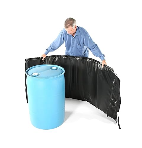 Powerblanket BH55RR-80 - Manta de vinilo D-15 de grado industrialresistente a la intemperie, 55 galones, termostato interno fijo 80 grados F,