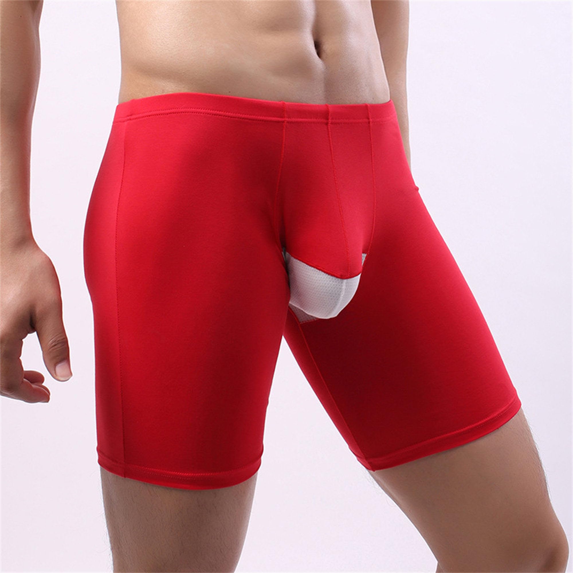 JEShifangjiusu - Slip da uomo, biancheria intima in cotone, morbido, confortevole, traspirante, biancheria intima per gamba corta, confezione da 5