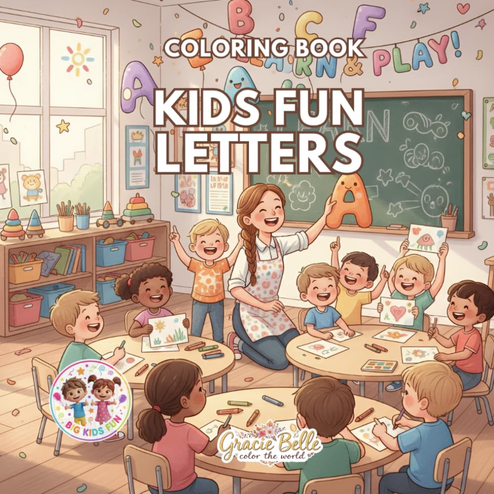 Kids Fun Letters Coloring Book: Learn, Play and Color the Alphabet – Creative ABC Adventures for Kids