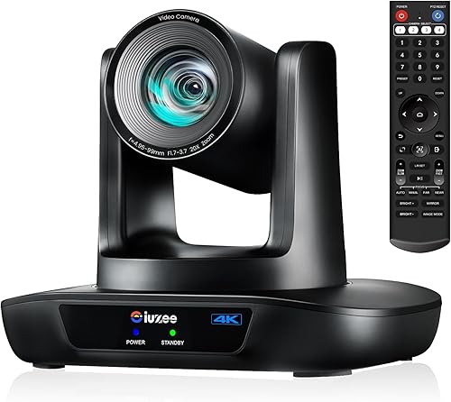 Miniatura 12 de Cámara PTZ de Seguimiento Automático AI iuZee 3G-SDI/USB3.0/HDMI/LAN IP PoE Transmisión en Vivo 20X Zoom Óptico y 8X Zoom Digital Cámara 1080P 60FPS