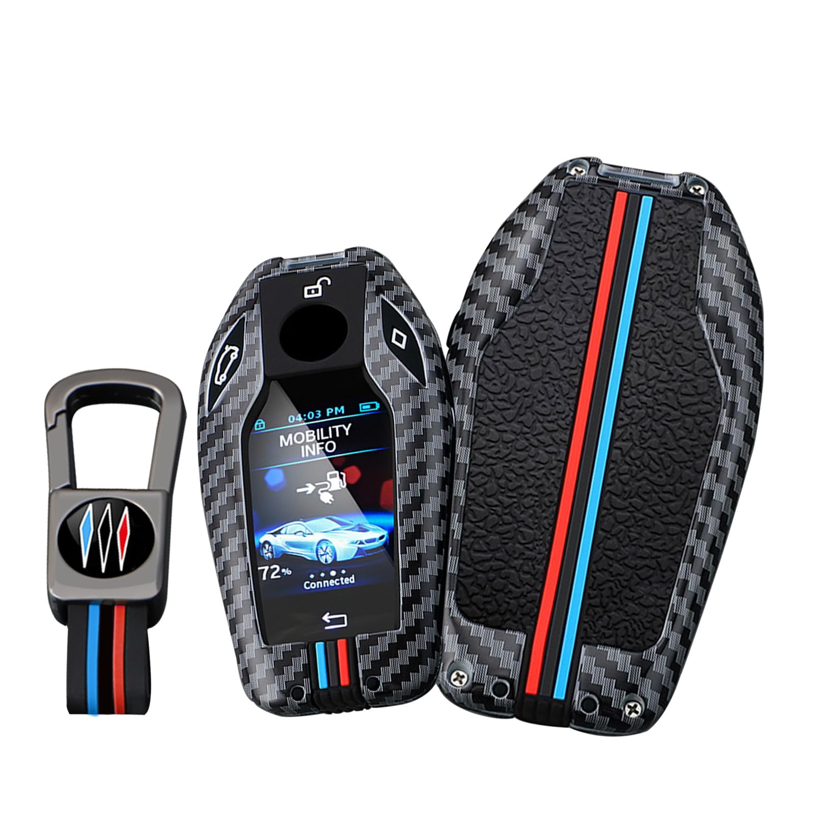 Coque clé BMW Display Key Série 5 7 porte-clés carbone KUNIO - 8