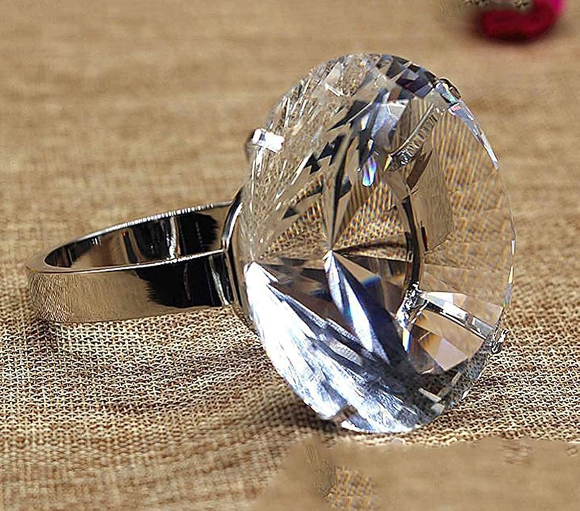 Amazon.co.jp: サプライズリング ダイヤ風 巨大リング 指輪 リング