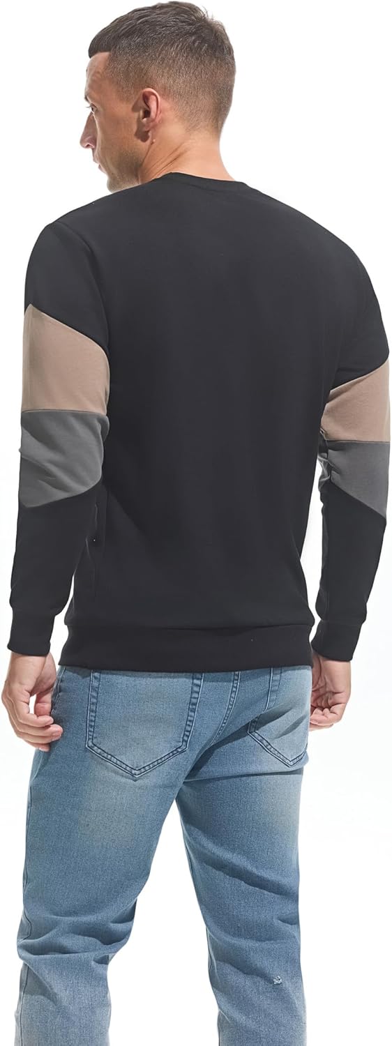 VEIISAR Men's Crewneck Sweatshirt - Basic Long Sleeve Pullover for Casual & Athletic Wear - Image 3