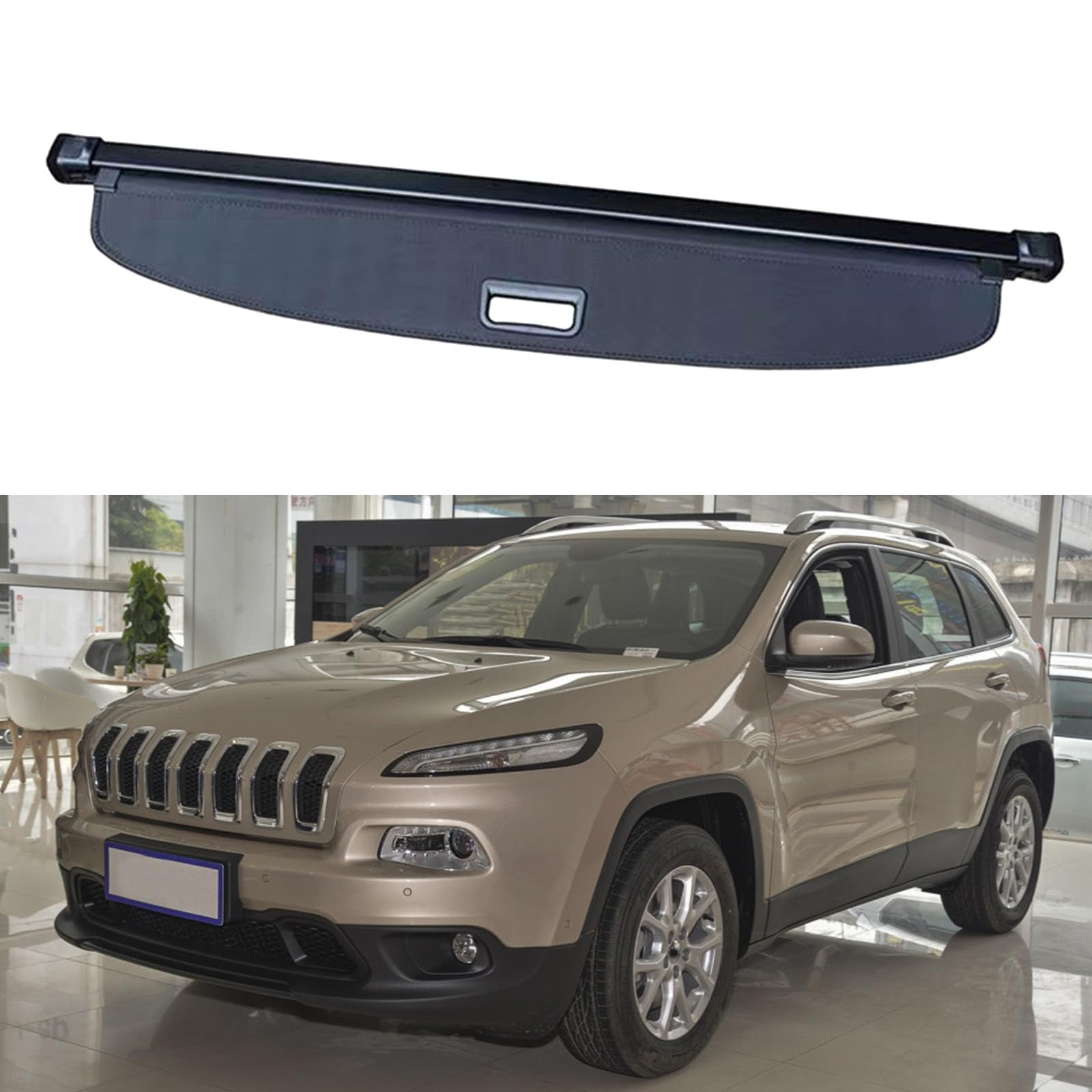 SXLGDW Car Retractable Rear Trunk Parcel Shelf,Compatible with Jeep Cherokee 2016-2018,Car parts