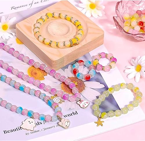 Miniatura 3 de Kit de 300 piezas de joyería de cuentas para niños, kit de cuentas de bricolaje para niños y niñas con perlas de concha de mar y cuentas del océano