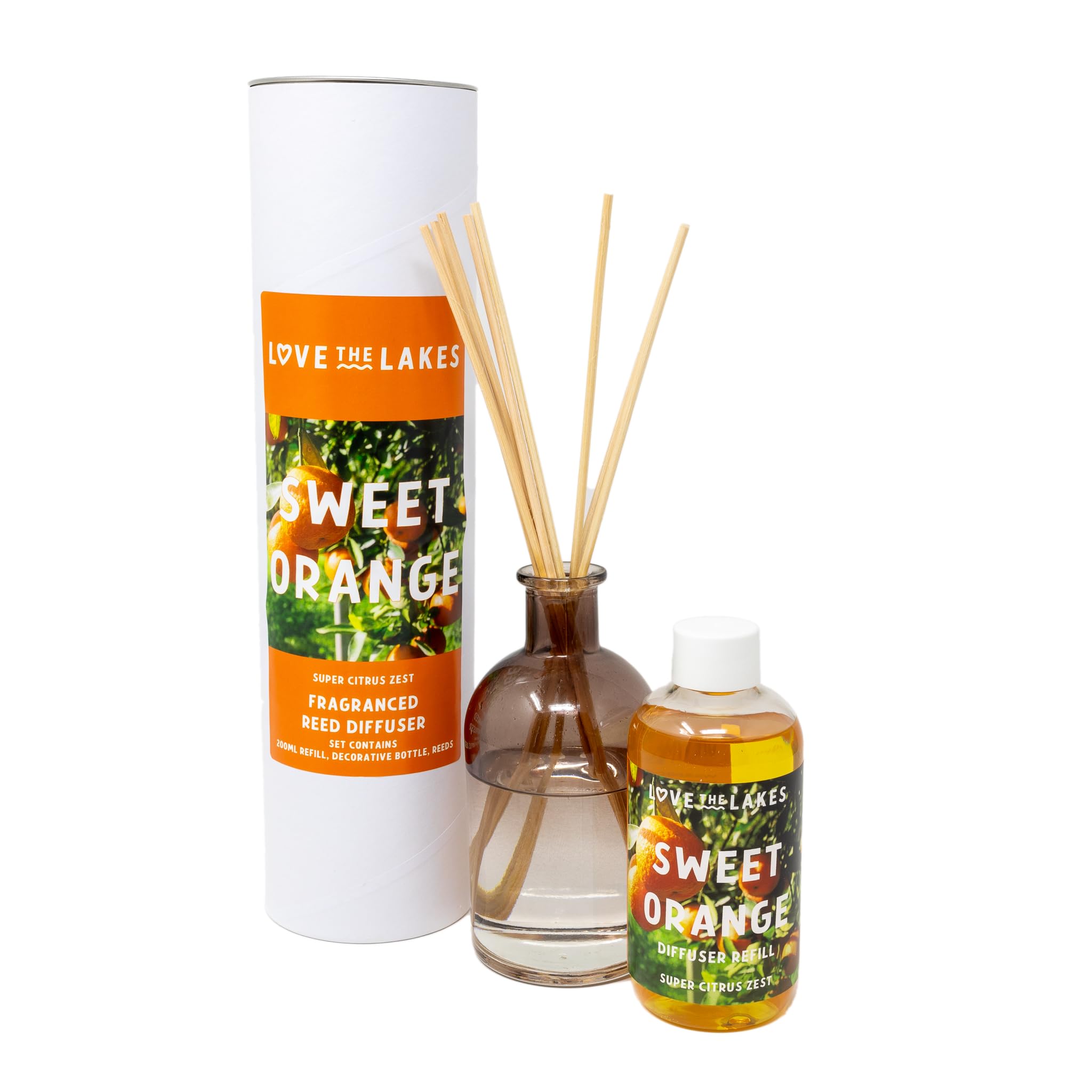 Love the Lakes Sweet Orange Reed Diffuser Set 200ml