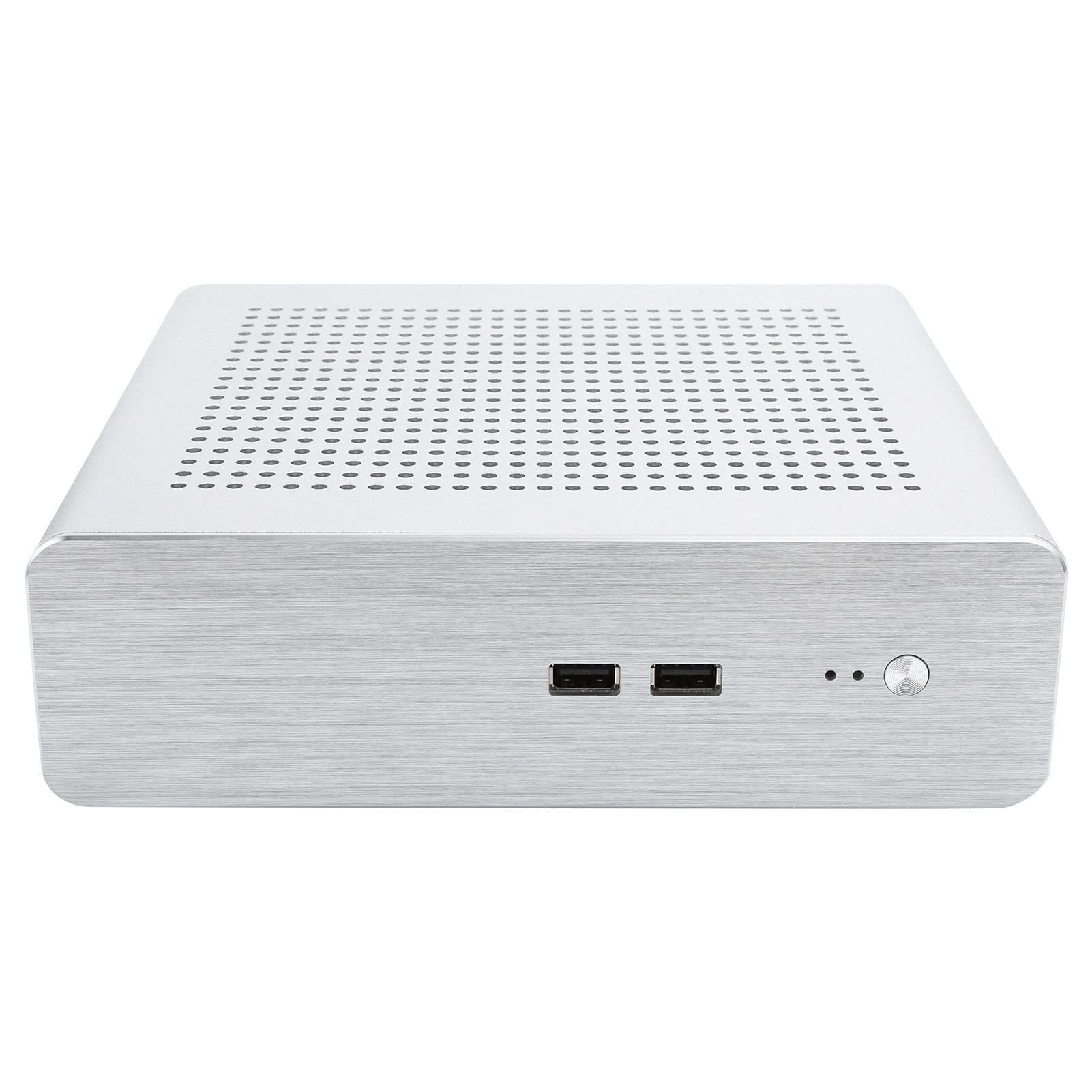 G60S, w Całości Aluminiowa Obudowa Mini ITX HTPC, Obudowa Komputera z Zasilaczem DC ATX z obsługą Dysków Twardych 2 X 2,5 Cala lub 1 X 3,5 Cala, Poziomo, Pionowo do Montażu na ścianie,