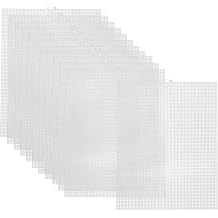 Murtenze Plastic Mesh Canvas Sheets, Clear, 12 Pack, 7 Count