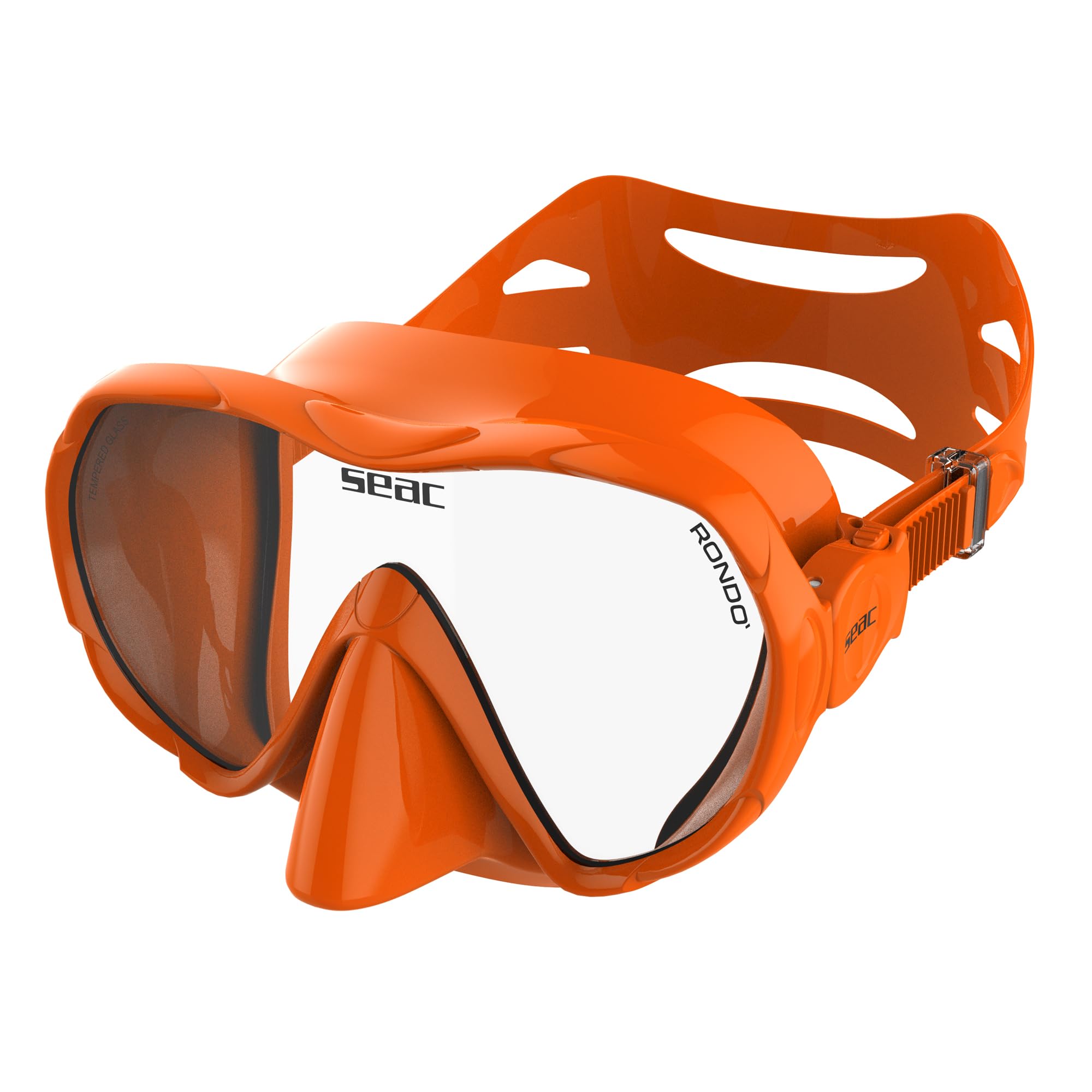SEAC Rondò, Silicone Single Lens Frameless Mask for Diving and Snorkelling, Reduced Volume, Hydrodynamic, Ultralight