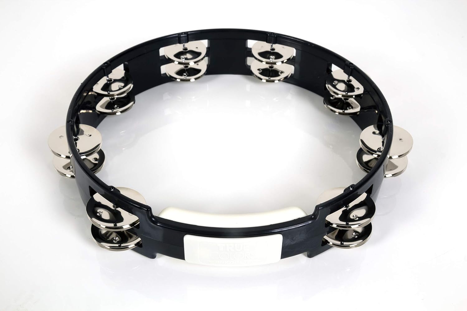 RhythmTech TC4010 10-Inch True Colors Tambourine, Black