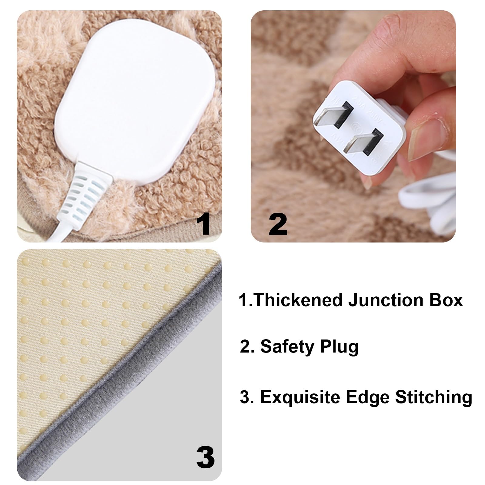 Almohadilla Electrica para Silla de Oficina, Esterilla Electrica con 9 Niveles de Calor y Temporizador, Esterilla Calor para Silla de Oficina(Gray)