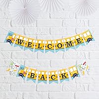 Vista 1 de Big Dot of Happiness Vuelta a clases - Decoración para el primer día de clases para el aula Mini Banner - Welcome Back