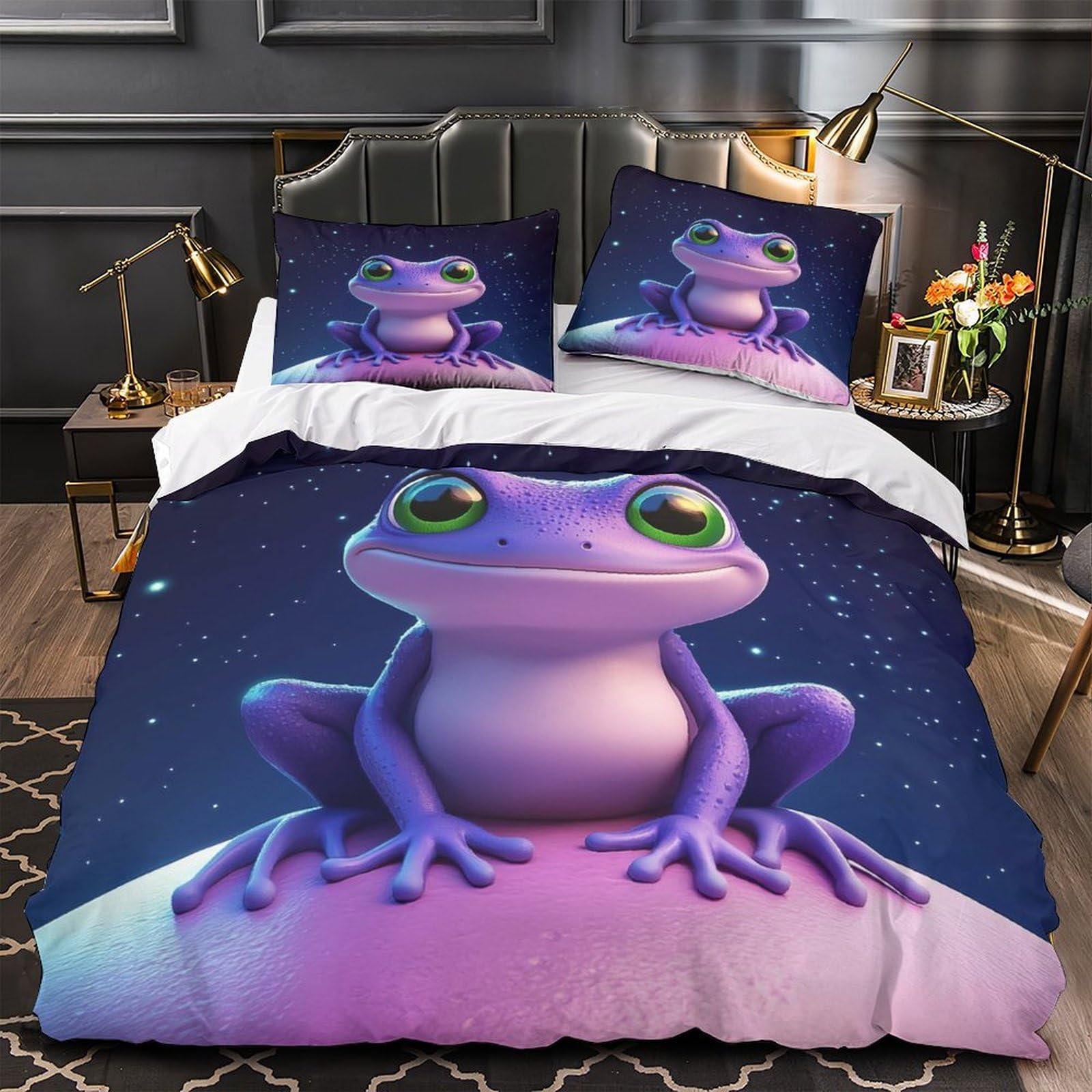 Parure de lit grenouille hypoallergénique contre allergies ado