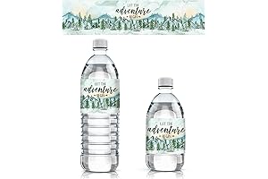 Adorable Little Adventurer Baby Shower Water Bottle Labels Enhance Your Party Ambiance