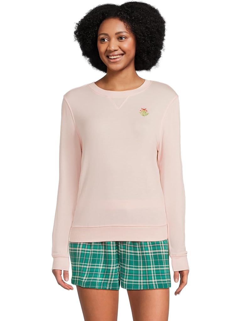 Green HONEYDEW Sugar Sweetheart Long Sleeve Shortie Set