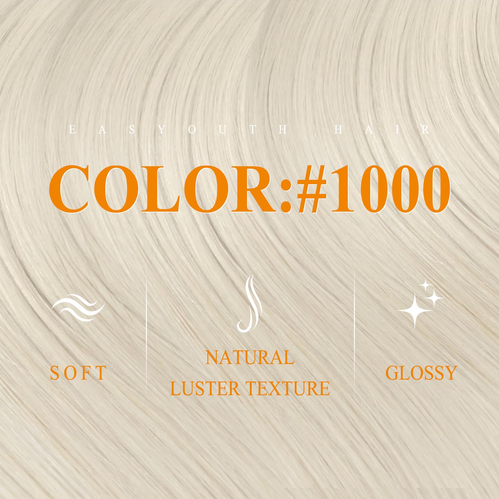 Easyouth Blonde Tape in Hair Extensions Human Hair Seamless Human Hair Tape ins Extensions White Blonde Tapes in Human Hair Extension with Natural Look 18Inch 20Pcs 40g — view 2