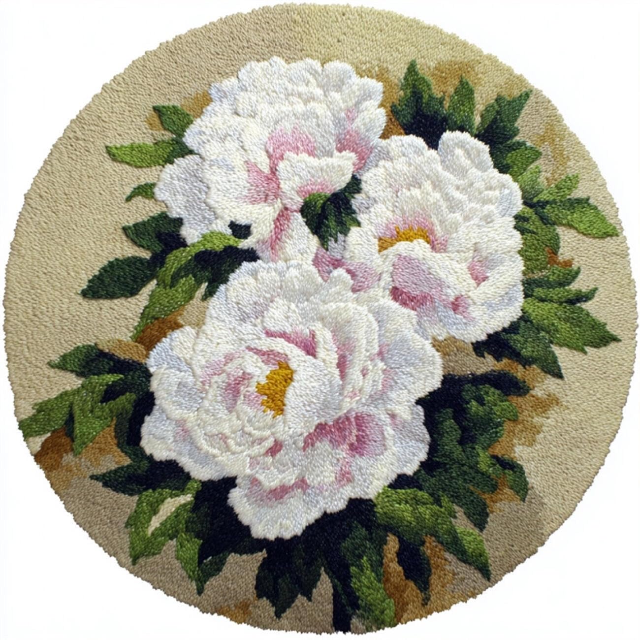 Kitquiver Tapestry Kits for Adults Pink Peony 50x50cm