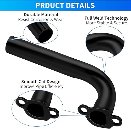 Miniatura 5 de YOXUFA Cinta de protección térmica para tubo de escape mejorada para Hemi Predator 212cc GX160 GX200 Coleman CT200U BT200X KT196 Baja Massimo MB200