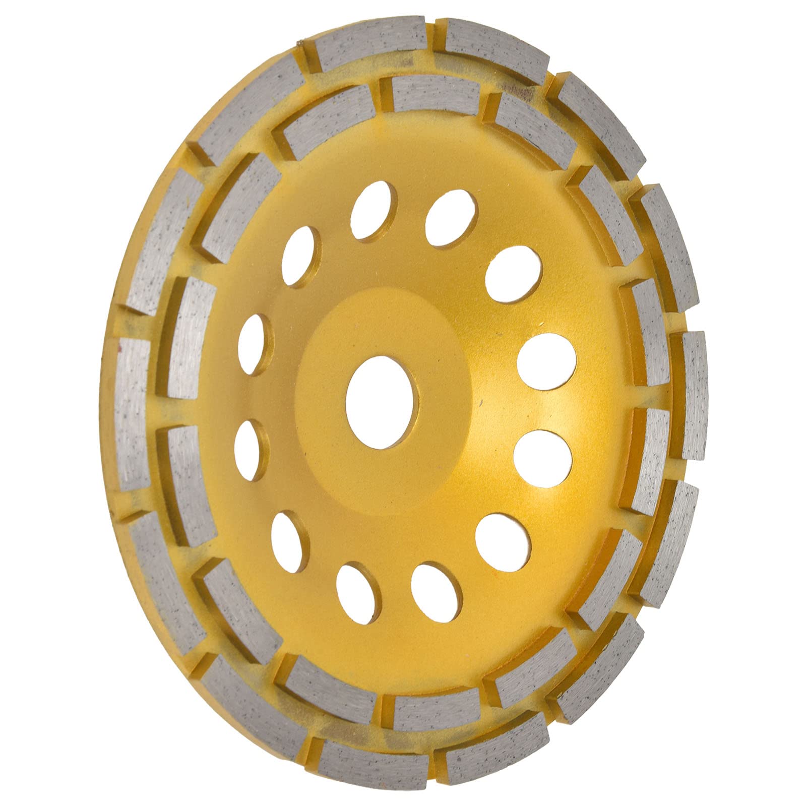 Dioche Ponceuse de Sol pour Meule Diamantée – Meule Diamantée à Haute Concentration, à Béton à Double Rangée pour une Coupe Efficace du Granit, du Marbre et de la Maçonnerie (180mm)