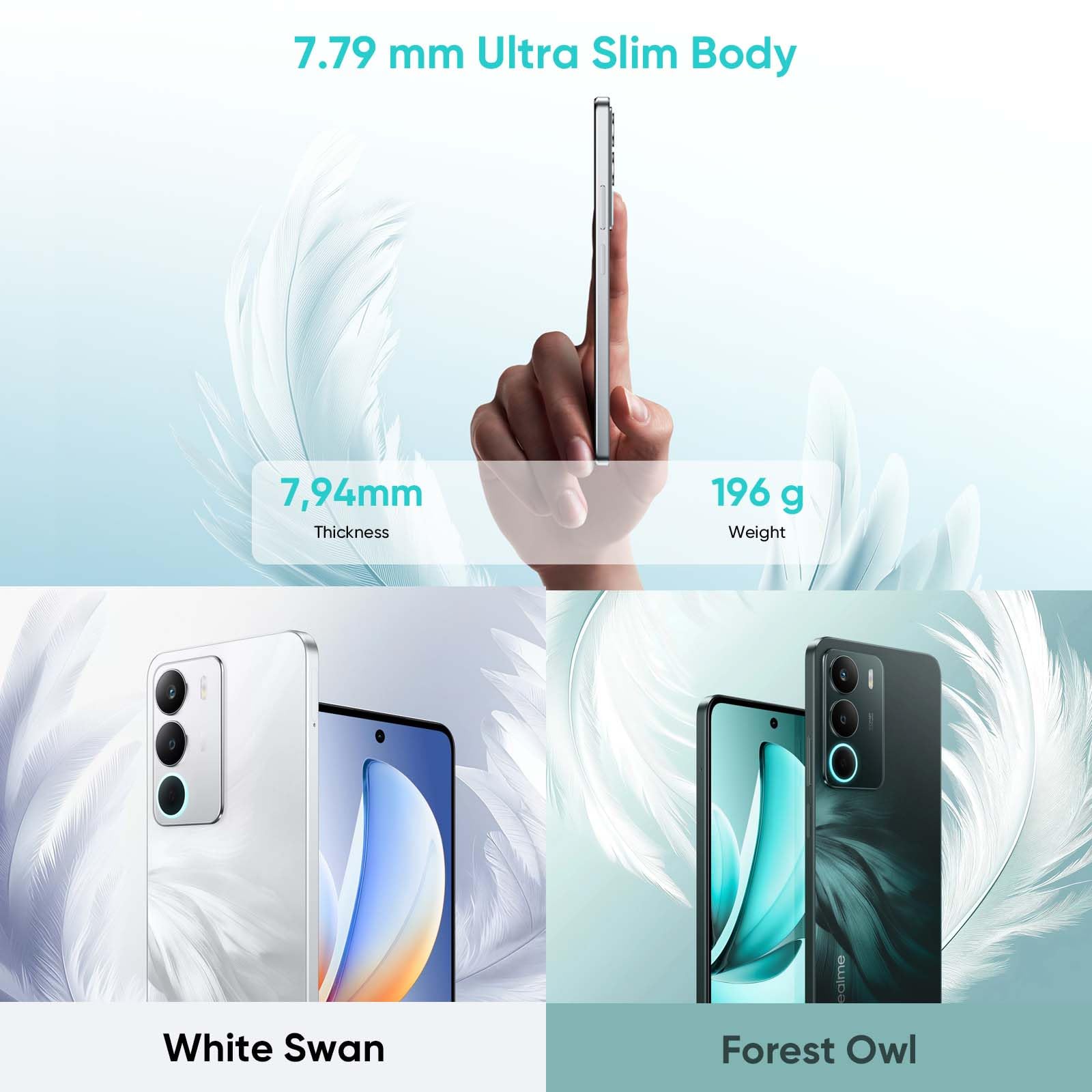 realme C71 Smartphone 8GB RAM + 256GB ROM, Telefono Cellulare Sbloccato con Batteria 6000mAh e Ricarica Rapida 45W, 120Hz Display Cellulari Android Dual SIM con Impronta Digitale Laterale, NFC, Bianco