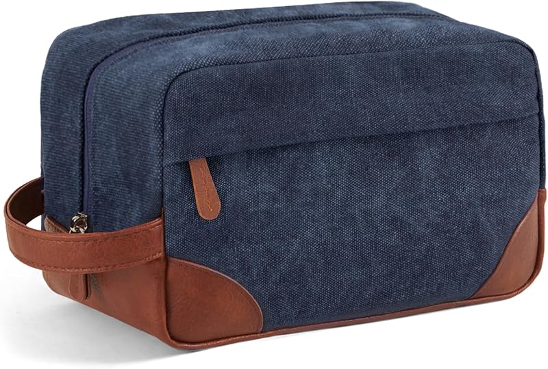 Necessaire de viagem grande Vorspack em lona, azul-marinho