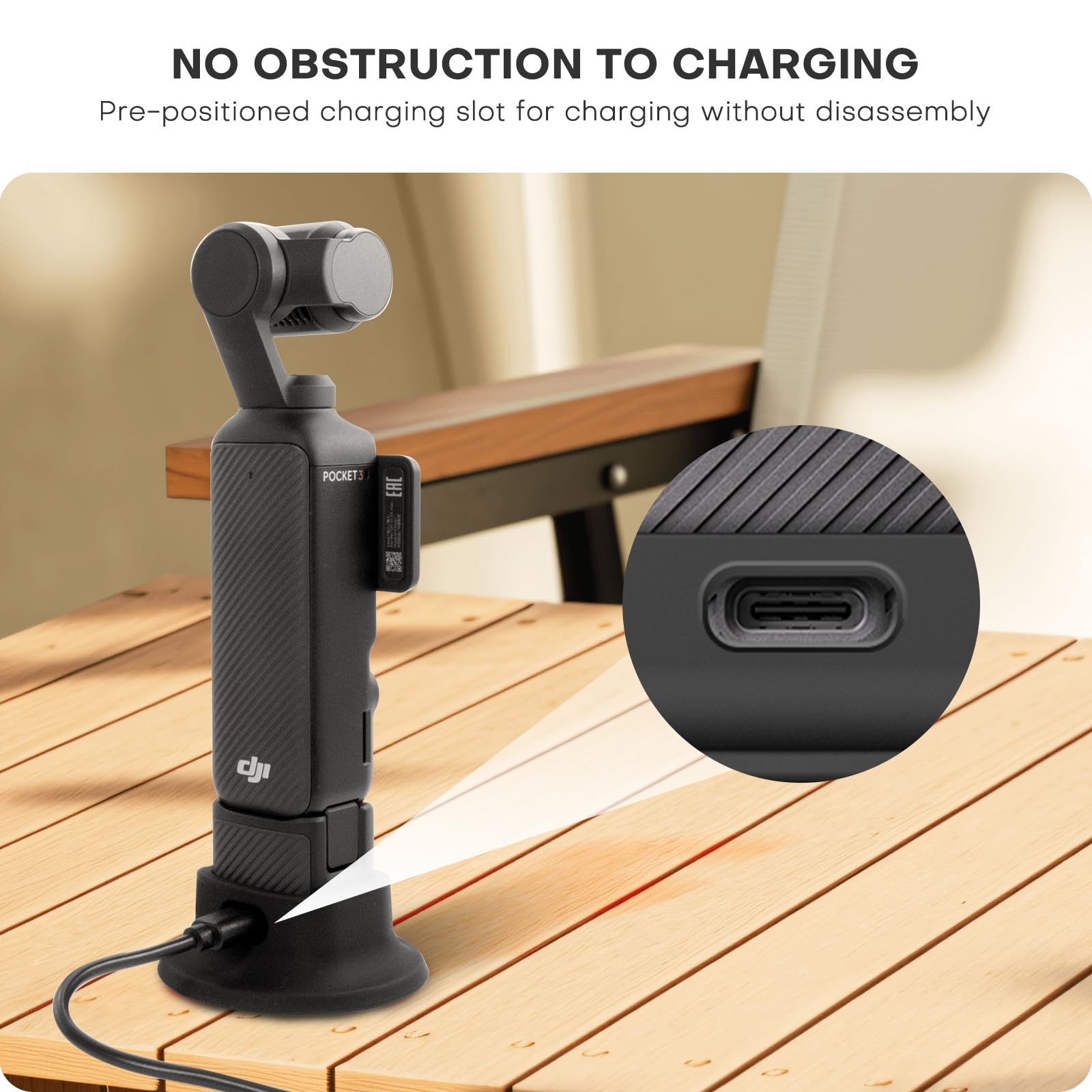 DJI OSMO Pocket 3 Desktop Mount Stand - Stabiele Beugel Met Siliconen Antislip Ondersteuning - Adapter Voor Gimbal Camera Accessoires