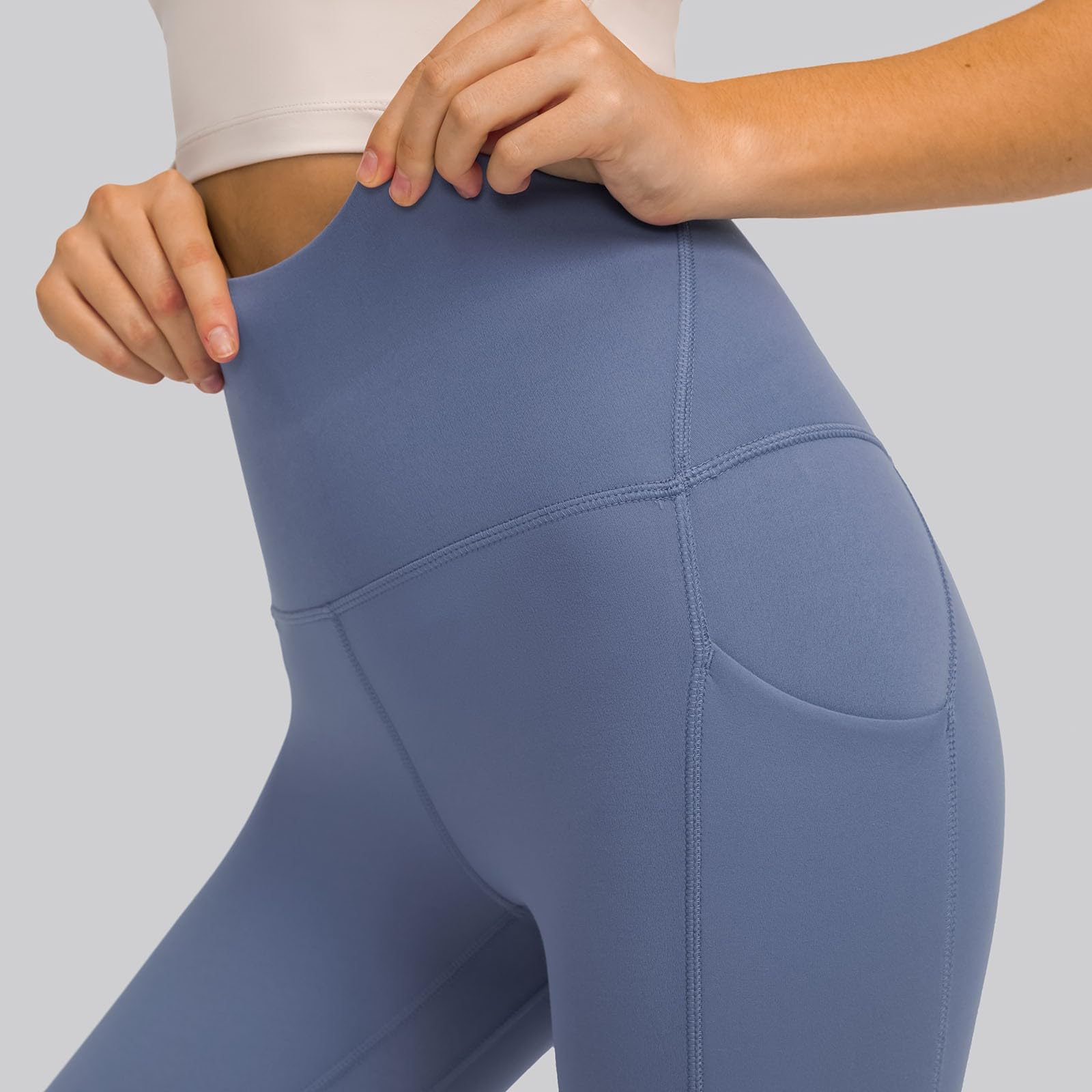 Generico Completo Pilates Donna Leggins Sportivi Yoga Scrunch Pantalone Senza Cuciture Leggings Cotone Lunghi Pantaloni 3/4 Vita Alta Palestra