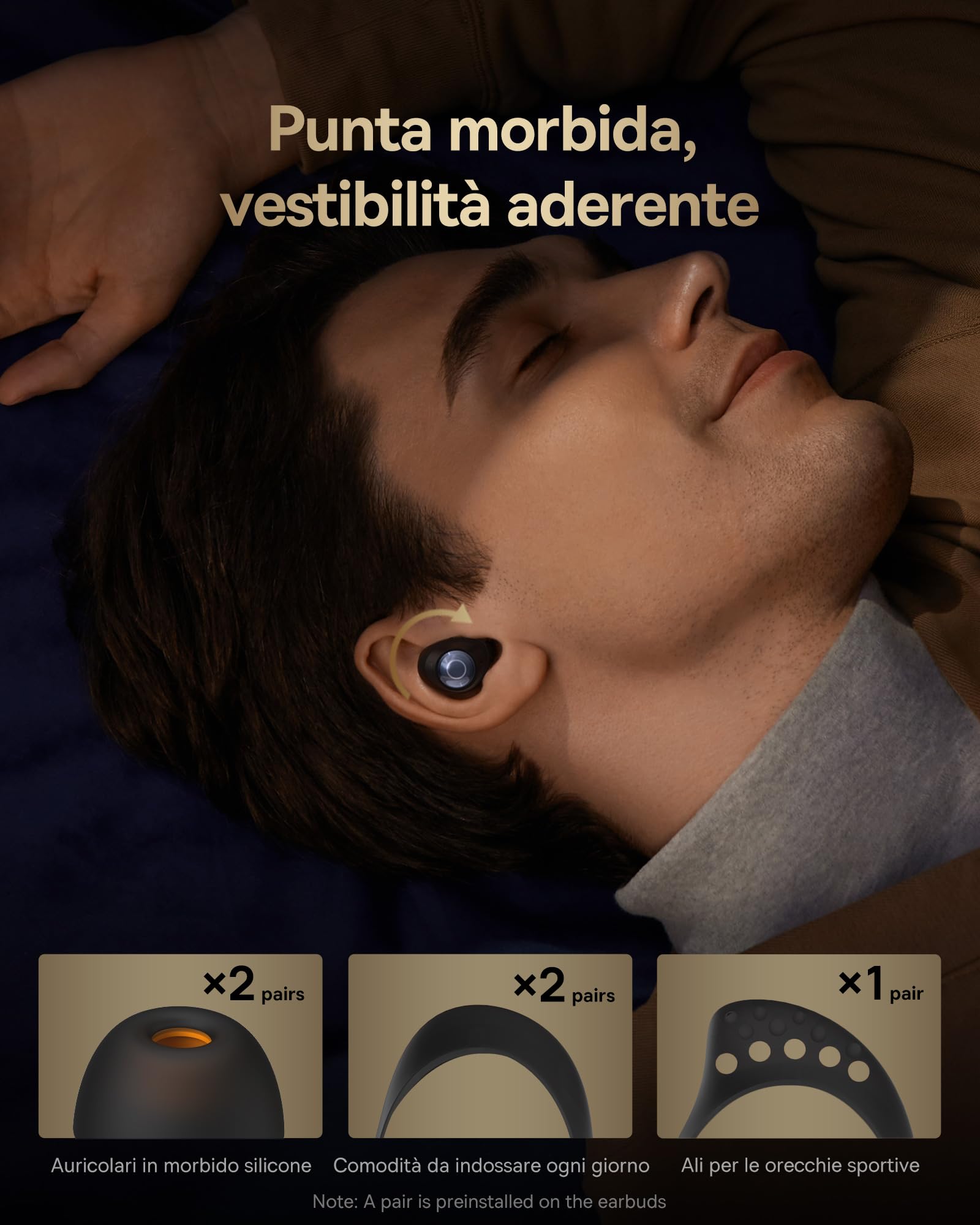 Baseus Cuffie Bluetooth In Ear con Cancellazione Attiva del Rumore Fino al 95%, Bassi Potenti, Riproduzione di 38 0re, Chiamate Chiare, Ricarica Wireless, LED Display, Bluetooth 5.3 - Bowie MA10S