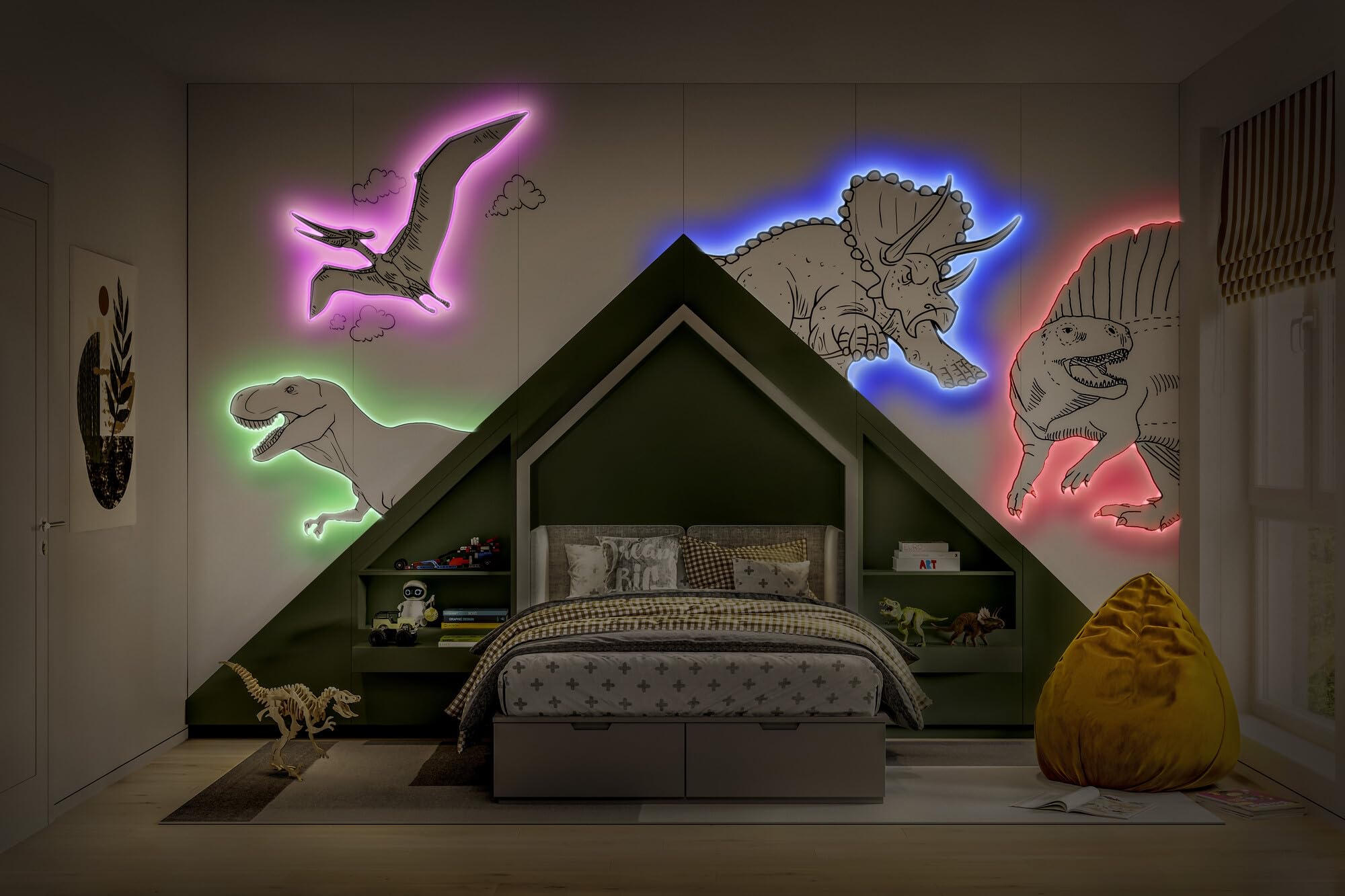 LEDVANCE Flex Bendable RGBW LED Streifen 5M, inkl. Fernbedienung, selbstklebend, dimmbar, mit Batterie und Montagezubehör