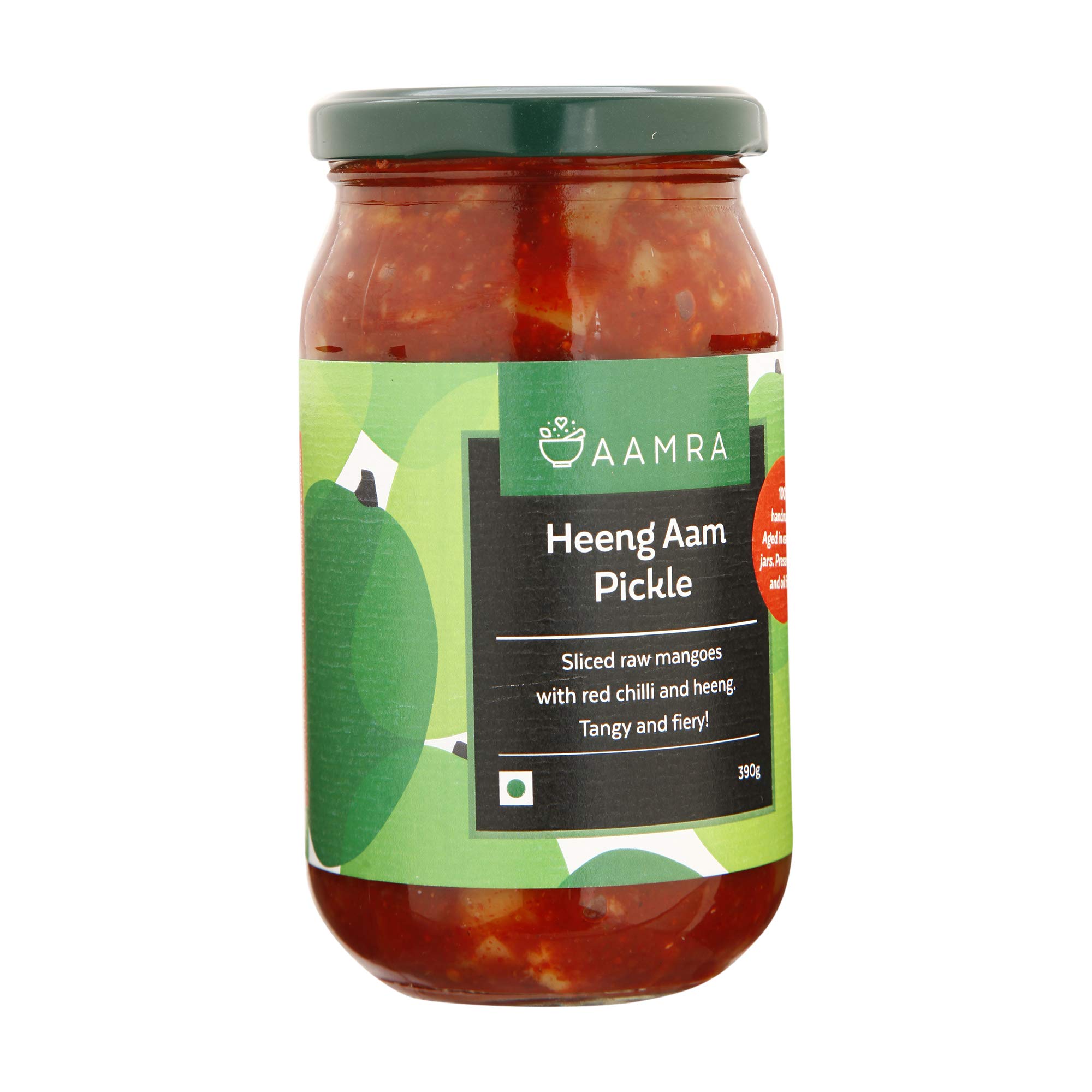 Aamra Homemade Natural Heeng Aam Pickle (Hing Mango Pickle), No Preservatives, Oil-Free- 390gm - Image 5 thumbnail