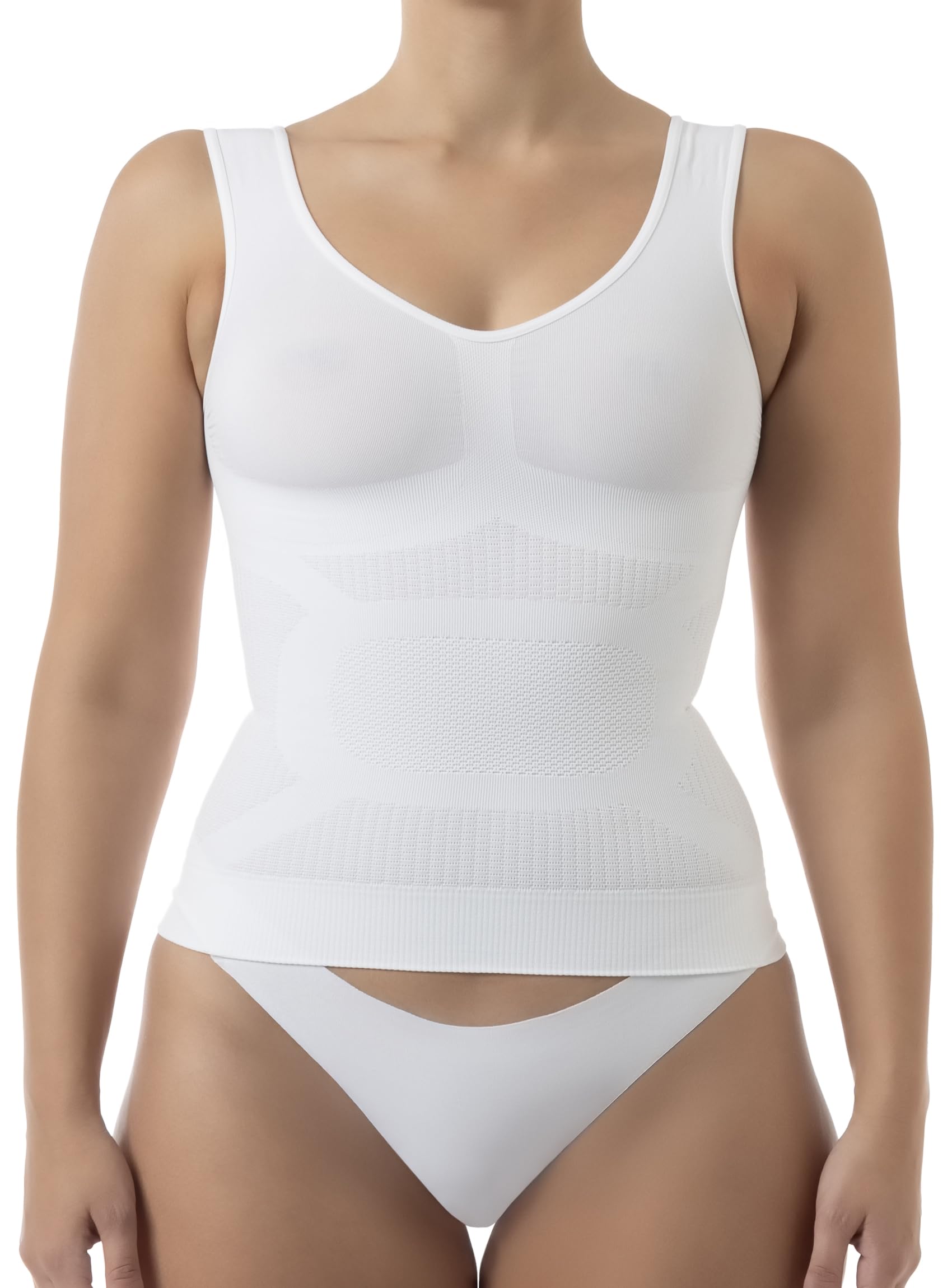 Farmacell Camiseta Reductora Mujer Anticelulitis Masaje con Efecto Push Up y Vientre Plano, Made in Italy, 342