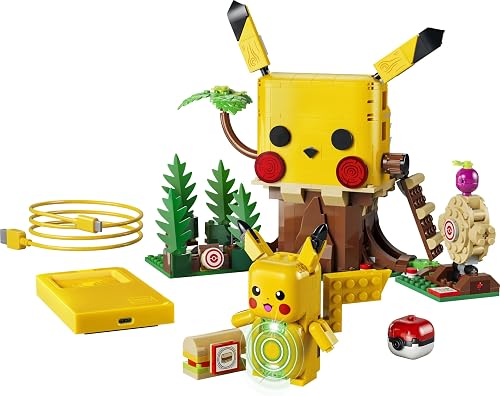 LEGO Pokémon Smart Play : Pikachu et la Cabane d’Entraînement - Set Interactif Tout-en-Un avec 1 Smart Brique, 4 Tags, 1 Chargeur & 1 Pokémon - Idée de Cadeau pour Garçons et Filles dès 6 Ans 72164 - 10