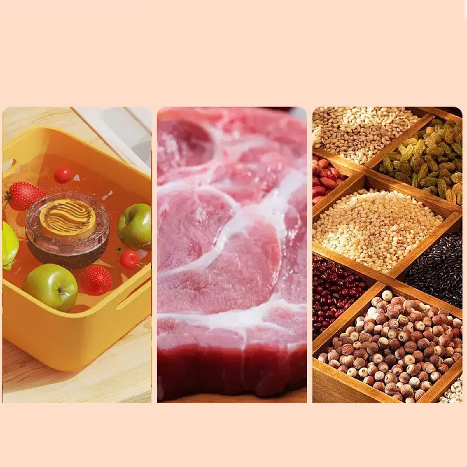 Lavatrice Per Frutta E Verdura Lavatrice Alimenti Impermeabile Purificatore | Pulitore a Elettrolisi per Cibi e Verdura Per Cucina Casa Cereali Carne Lattuga Insalata Riso Frutti Di Mare