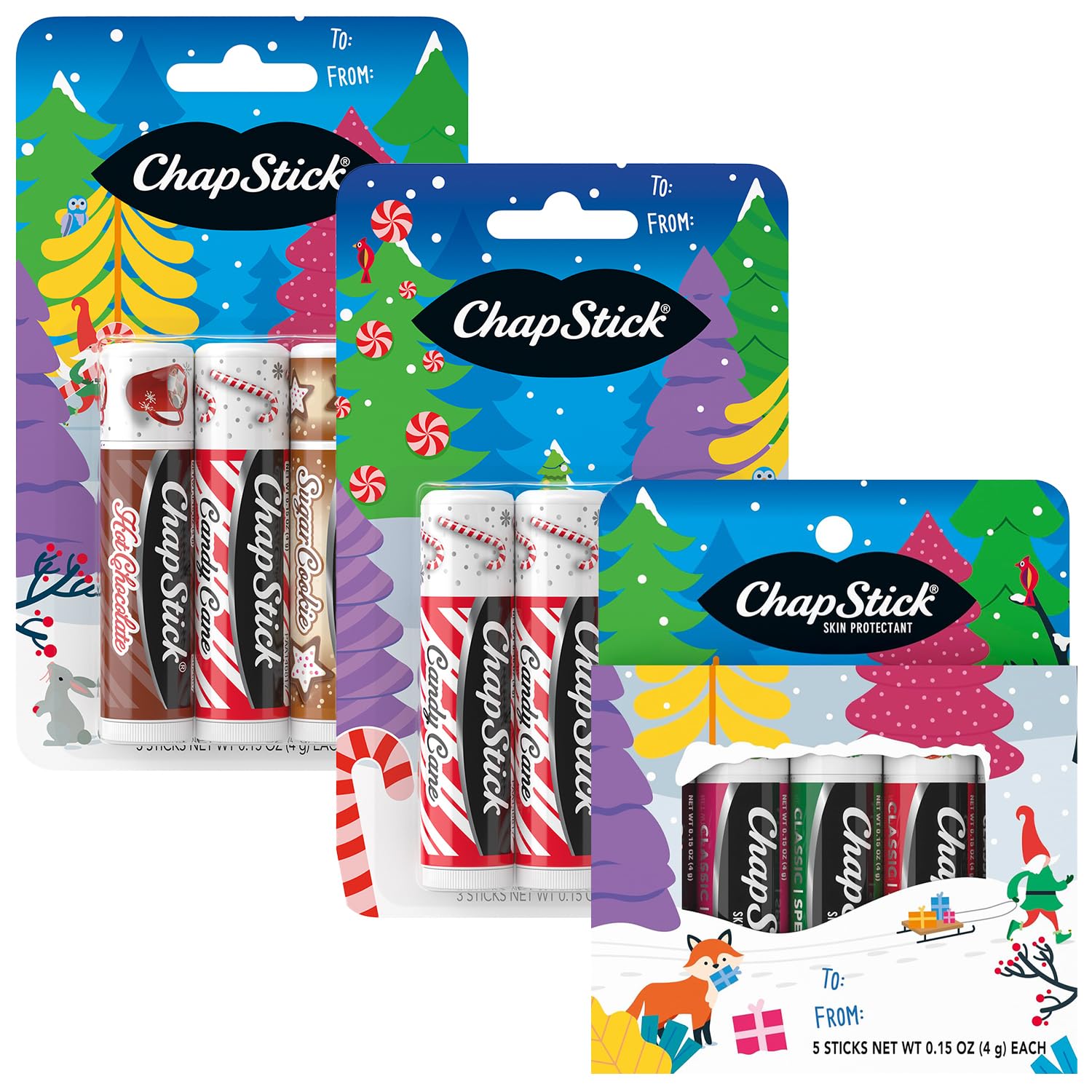 ChapStick Lip Balm Variety 11-Pack Moisturizing Care 0 15 Oz Each